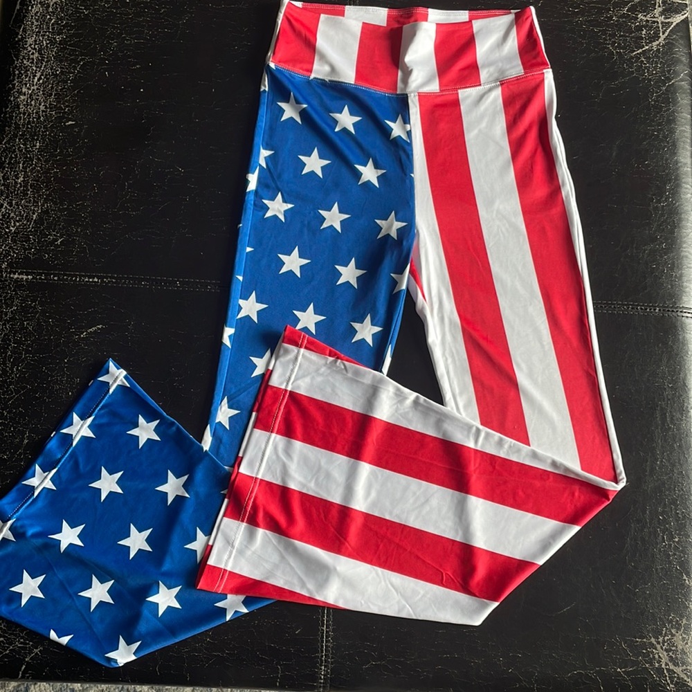 Tipsy Elves size small American Flag Bell Bottoms NWOT